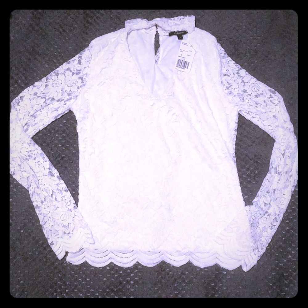 White lace blouse